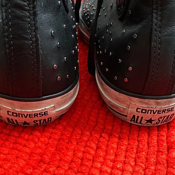 Converse X John Varvatos Black High-Top Men’s Leather Sneakers - Picture 3 of 7
